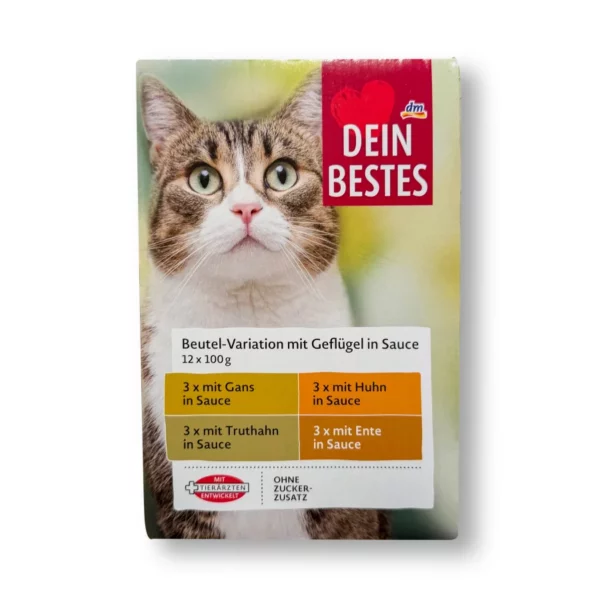 Wet cat food poultry in sauce, multipack (12x100 g), 1,200 g Wet cat food poultry in sauce, multipack (12x100 g), 1,200 g