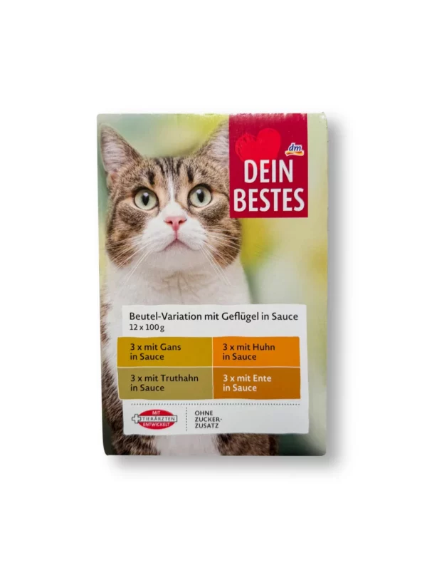 Wet cat food poultry in sauce, multipack (12x100 g), 1,200 g