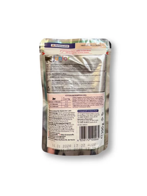 Wet cat food Kitten rich in turkey in sauce, Junior, 100 g Wet cat food Kitten rich in turkey in sauce, Junior, 100 g