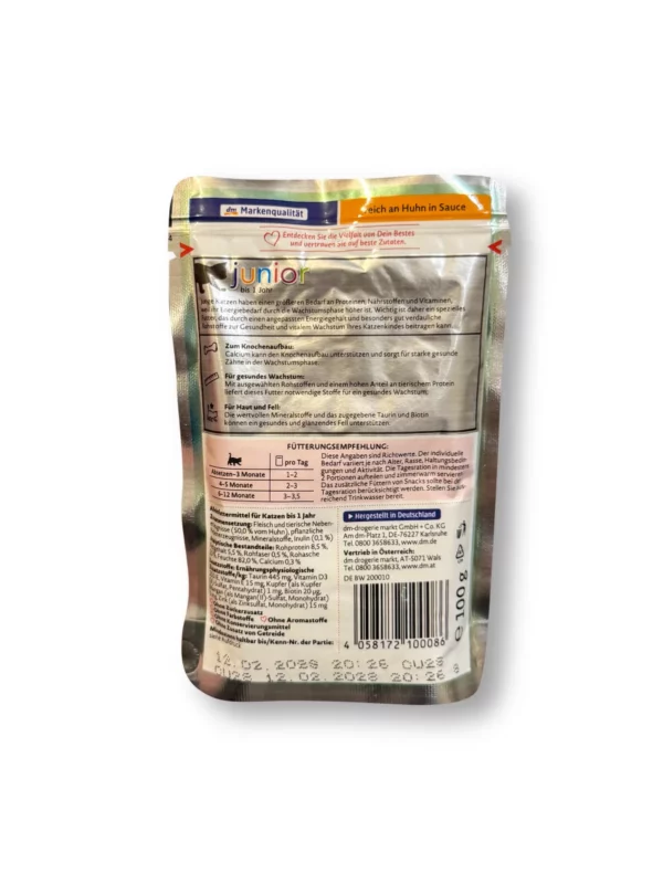 Wet cat food Kitten rich in chicken in sauce, Junior, 100 g Wet cat food Kitten rich in chicken in sauce, Junior, 100 g