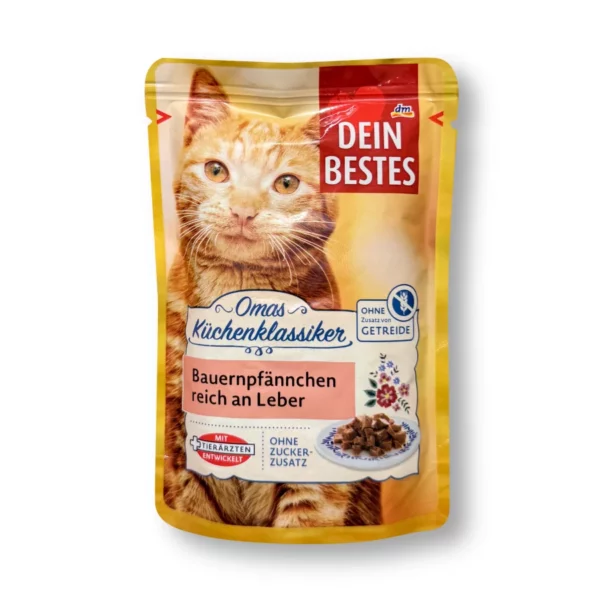 Wet food cat farmer's pan rich in liver, grandma's kitchen classic, 100 g