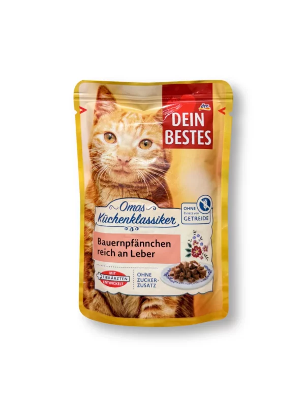 Wet food cat farmer's pan rich in liver, grandma's kitchen classic, 100 g