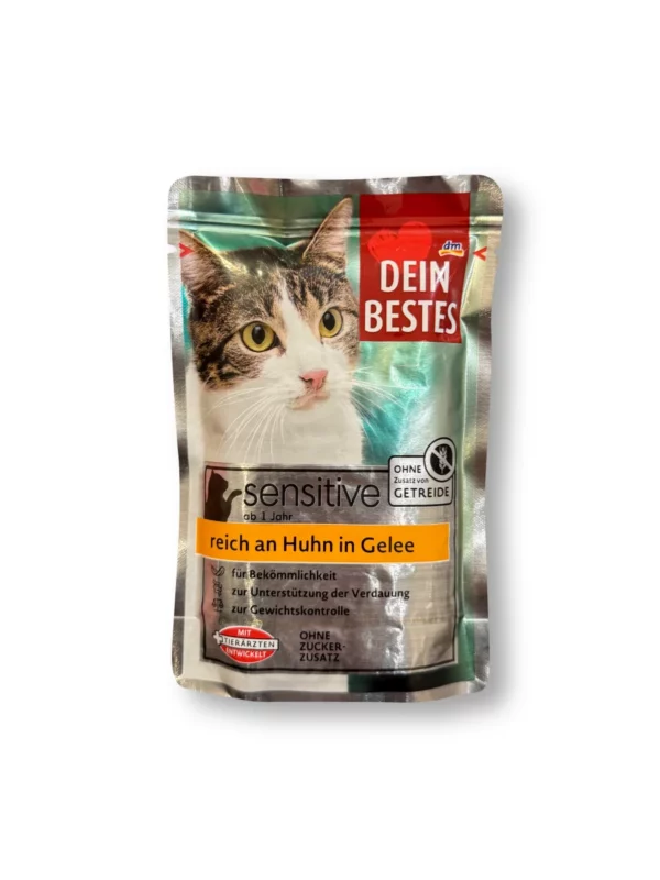 Wet cat food rich in chicken, sensitive, 100 g