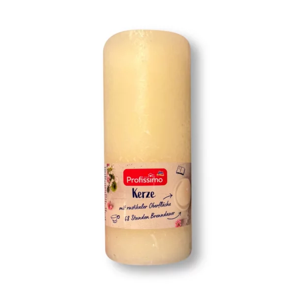 Candle rustic 160/68 ivory, 1 pc Candle rustic 160/68 ivory, 1 pc