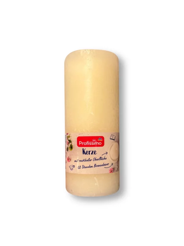 Candle rustic 160/68 ivory, 1 pc