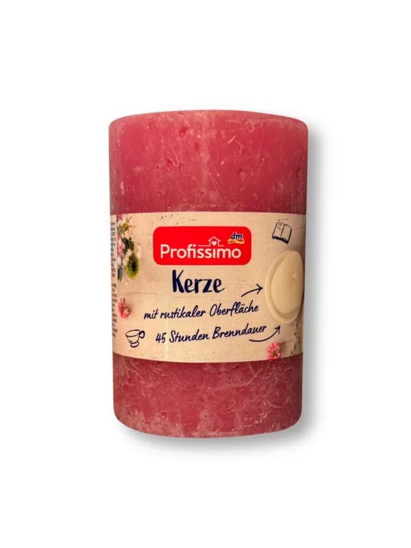 Candle rustic 100/68 berry, 1 pc Candle rustic 100/68 berry, 1 pc