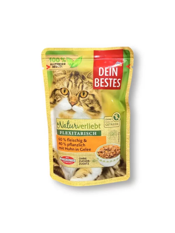 Wet cat food with chicken & vegetables, Naturverliebt Flexitarian, 100 g Wet cat food with chicken & vegetables, Naturverliebt Flexitarian, 100 g