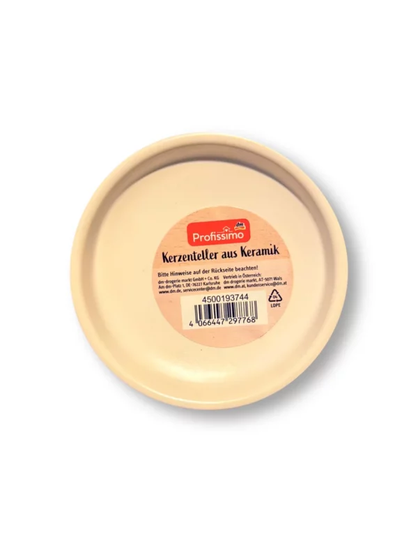 Ceramic candle plate, 1 pc