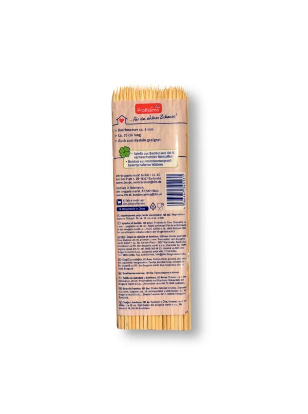 Profissimo bamboo skewers, 125 pcs.