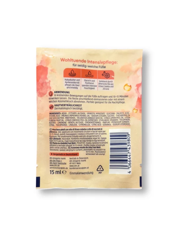 Foot mask Feel Well Litsea Cubeba & apricot kernel oil, 15 ml Foot mask Feel Well Litsea Cubeba & apricot kernel oil, 15 ml