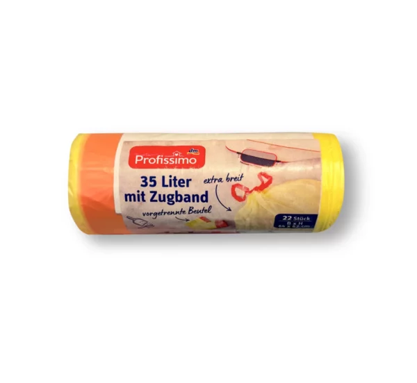 Prof. 35l bin liner with drawstring, 22 pcs Prof. 35l bin liner with drawstring, 22 pcs