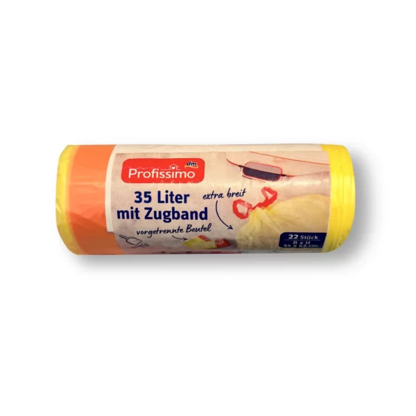 Prof. 35l bin liner with drawstring, 22 pcs