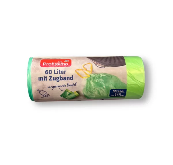 Bin liners 60 l with drawstring, 30 pcs Bin liners 60 l with drawstring, 30 pcs