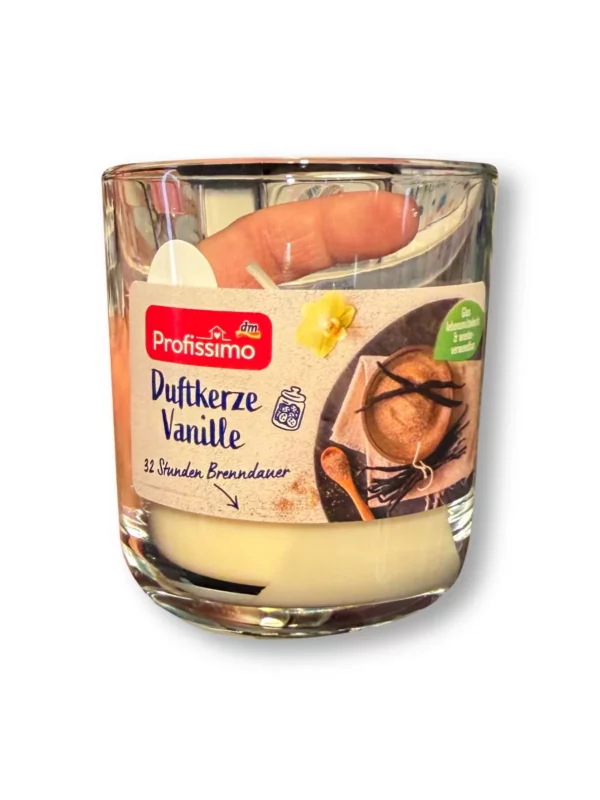 Scented candle in glass vanilla, 1 pc