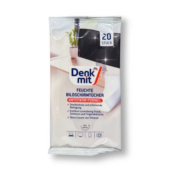 Moist cleaning wipes for screen, 20 pcs