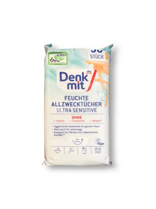 Moist all-purpose wipes Ultra Sensitive, 50 pcs. Moist all-purpose wipes Ultra Sensitive, 50 pcs.
