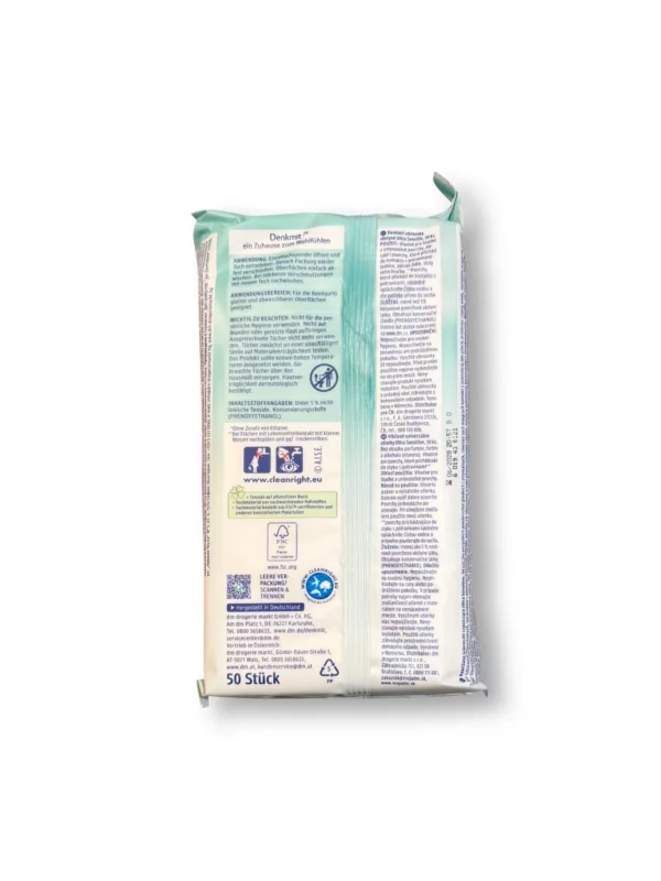 Moist all-purpose wipes Ultra Sensitive, 50 pcs. Moist all-purpose wipes Ultra Sensitive, 50 pcs.
