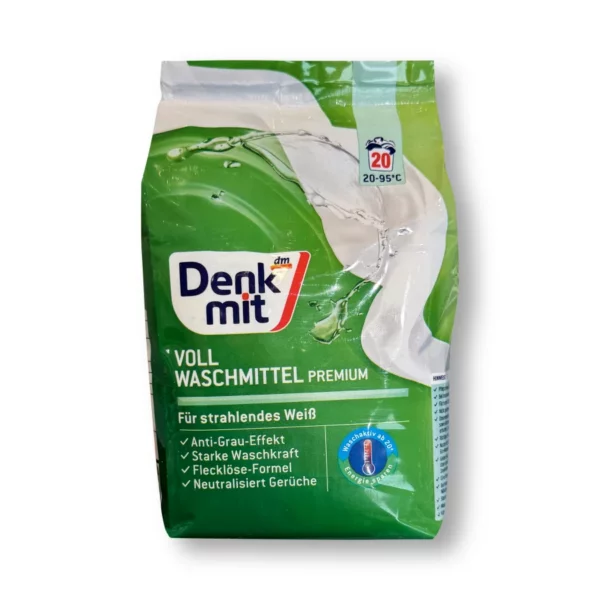 Heavy-duty detergent powder for brilliant white, 20 Wl