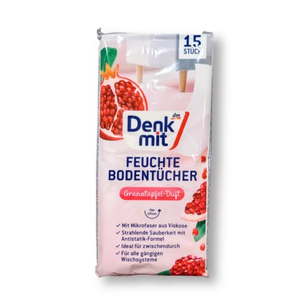 Moist floor wipes pomegranate, 15 pcs.