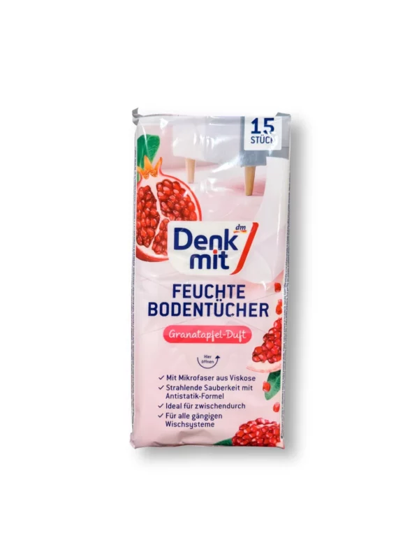 Moist floor wipes pomegranate, 15 pcs. Moist floor wipes pomegranate, 15 pcs.