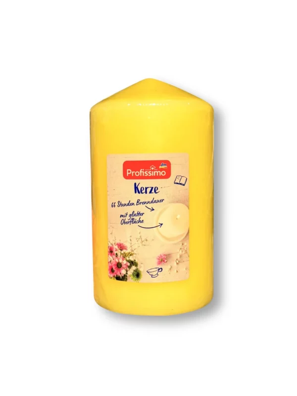 Candle smooth 140/80 butter yellow, 1 pc Candle smooth 140/80 butter yellow, 1 pc