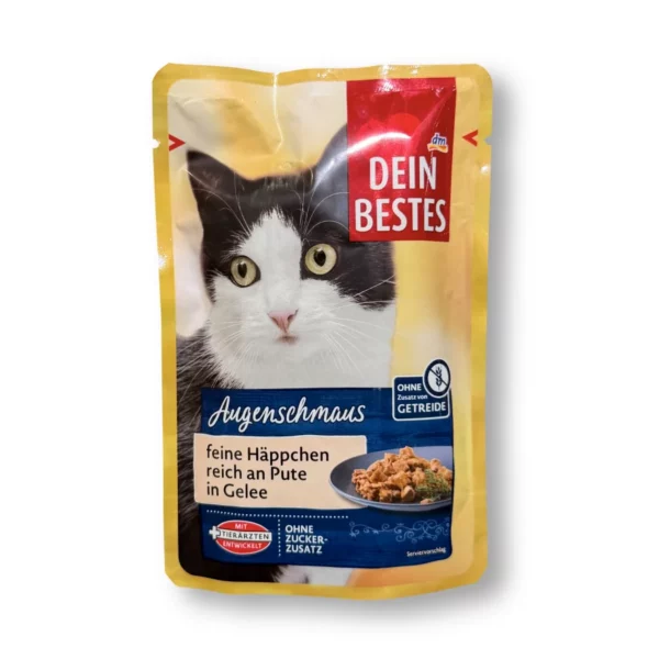 Wet cat food rich in turkey, fine morsels in jelly, feast for the eyes, 85 g Wet cat food rich in turkey, fine morsels in jelly, feast for the eyes, 85 g
