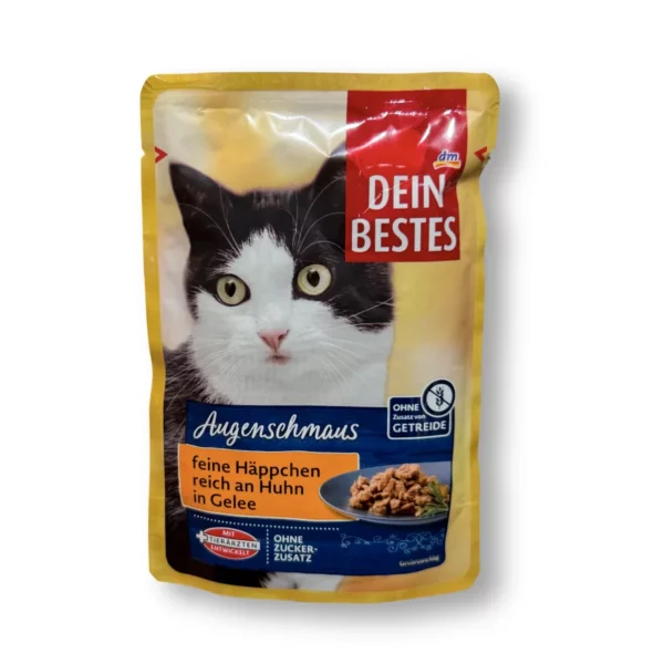 Wet cat food rich in chicken, fine morsels in jelly, a feast for the eyes, 85 g Wet cat food rich in chicken, fine morsels in jelly, a feast for the eyes, 85 g