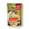 Wet cat food 60% beef with fillet, Naturverliebt, 85 g