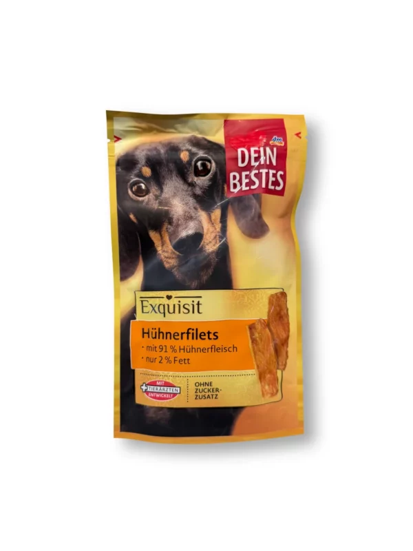 Hundeleckerli Hühnerfilets, Exquisit, 80 g