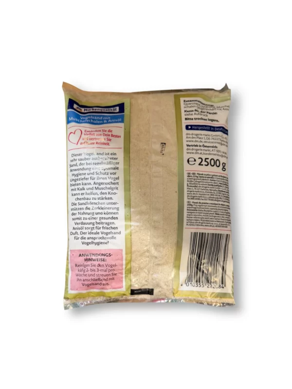 Kleintierstreu, Vogelsand mit Muschelgrit & Anisöl, 2,5 kg