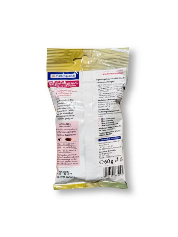 Hundeleckerli Mini Wurst Mix, 60 g