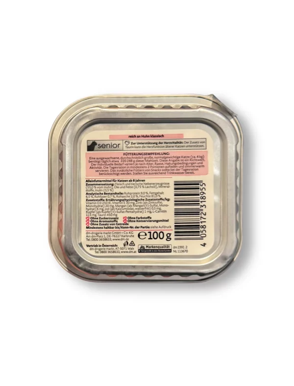 Wet Cat Food Rich in Chicken, Senior, 100 g Wet Cat Food Rich in Chicken, Senior, 100 g