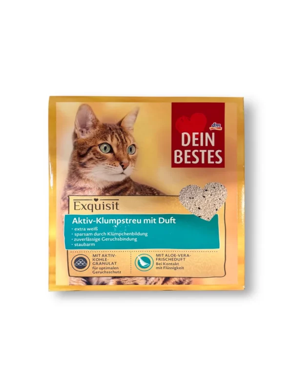 Katzenstreu Aktiv-Klumpstreu mit Aloe Vera Duft, Exquisit, 6 l