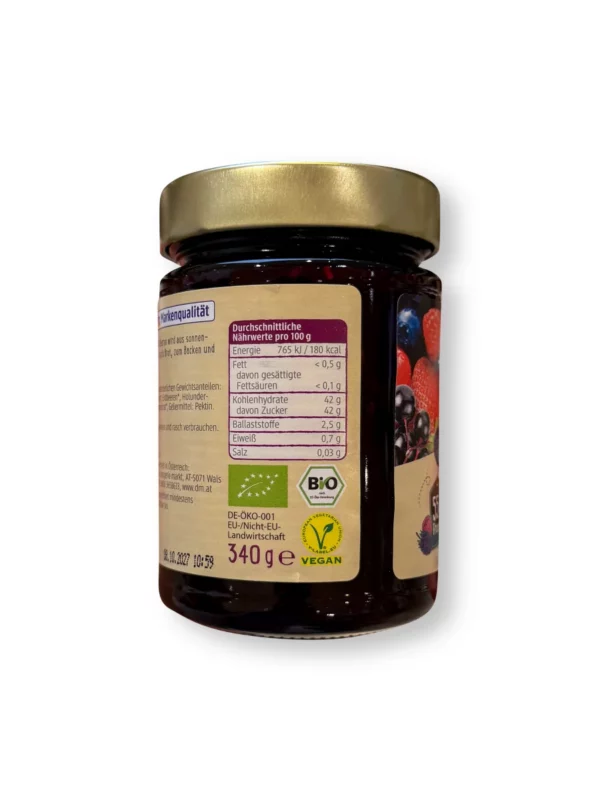 Fruchtaufstrich, Waldfrucht 55% Frucht, 340 g Fruchtaufstrich, Waldfrucht 55% Frucht, 340 g
