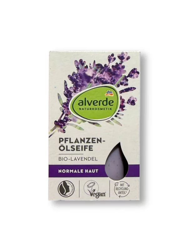 Seifenstück Pflanzenölseife mit Lavendel, 100 g