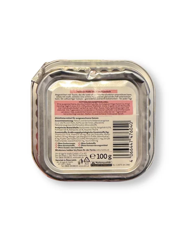 Nassfutter Katze reich an Huhn mit Ente, 100 g Nassfutter Katze reich an Huhn mit Ente, 100 g