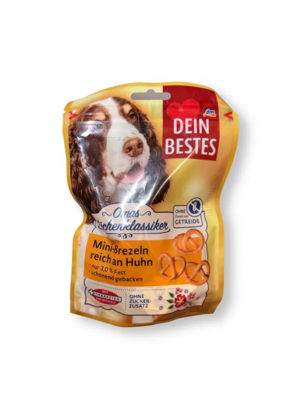 Hundeleckerlie Mini-Brezeln reich an Huhn, Omas Küchenklassiker, 80 g