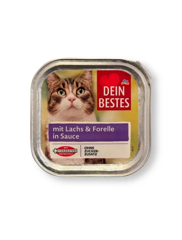 Nassfutter Katze mit Lachs & Forelle in Sauce, 100 g