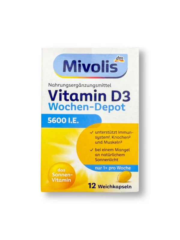 Vitamin D3 5600 I.E. Wochen-Depot Weichkapseln 12 St, 5 g