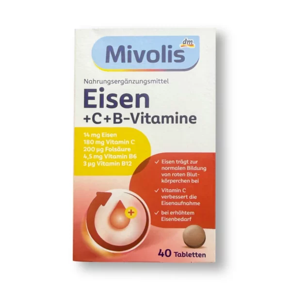 Eisen + C + B-Vitamine Tabletten 40 St, 24 g