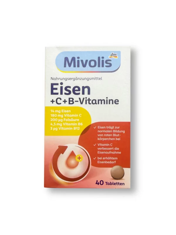 Eisen + C + B-Vitamine Tabletten 40 St, 24 g