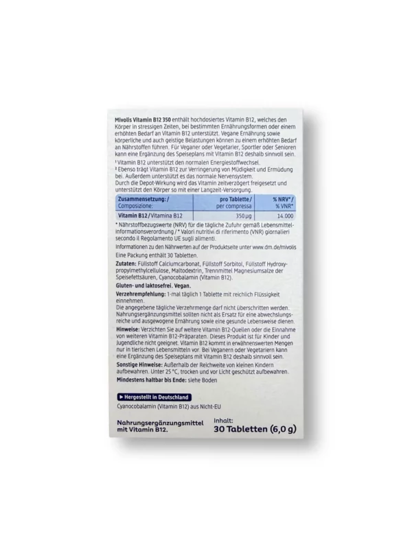 Vitamin B12 350 Mini-Tabletten 30 St, 6 g