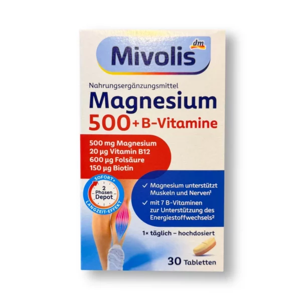 Magnesium 500 + B-Vitamine 2-Phasen Depot Tabletten 30 St, 45 g