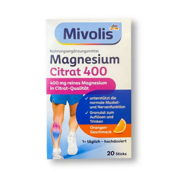 Magnesium Citrat 400 Granulat Sticks 20 St, 120 g