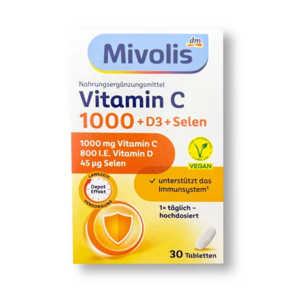 Vitamin C 1000 + D3 + Selen Depot 30 St, 42 g