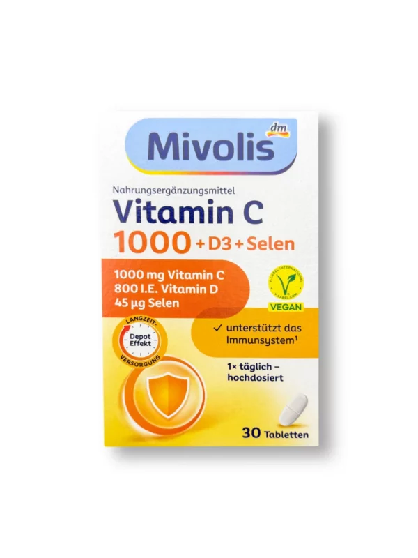 Vitamin C 1000 + D3 + Selen Depot 30 St, 42 g
