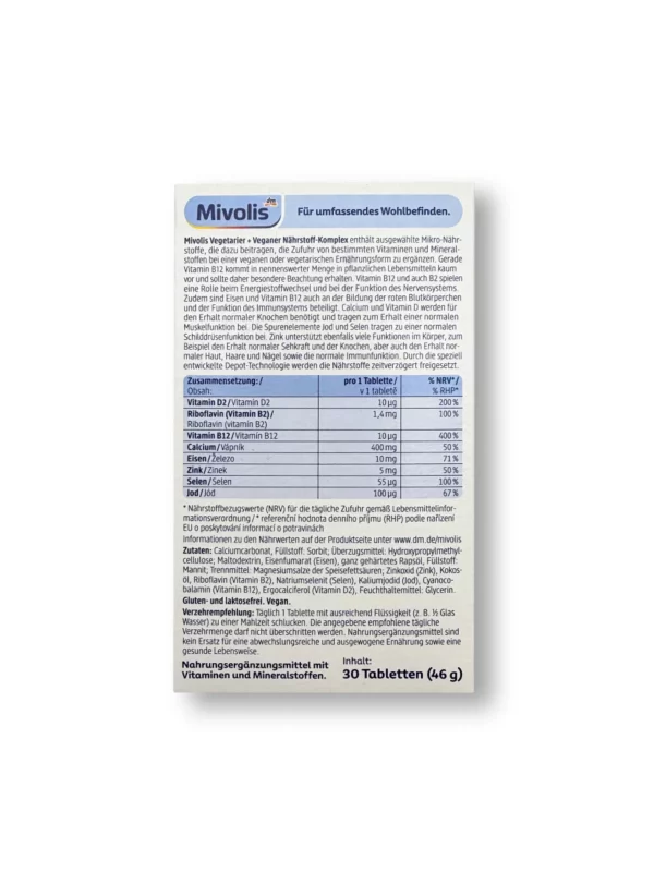Vegetarier und Veganer Nährstoff-Komplex, Tabletten 30 St, 46 g Vegetarier und Veganer Nährstoff-Komplex, Tabletten 30 St, 46 g