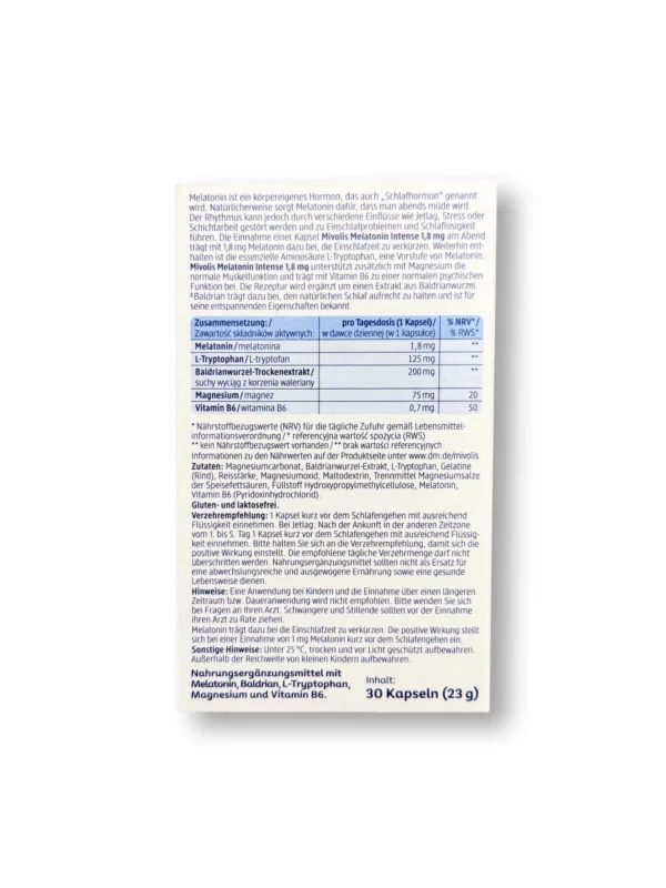 Melatonin Intense Kapseln 30 St, 23 g