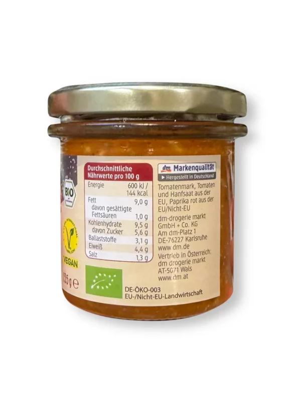Brotaufstrich, Saatenaufstrich Paprika & Hanf, 135 g Brotaufstrich, Saatenaufstrich Paprika & Hanf, 135 g