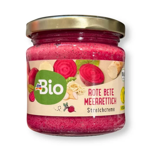 Streichcreme Rote Bete Meerrettich, 180 g Streichcreme Rote Bete Meerrettich, 180 g